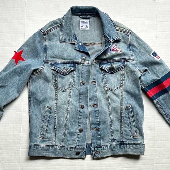 BroDenim Women’s Blue Football Jean Jacket - Picture 2 of 8
